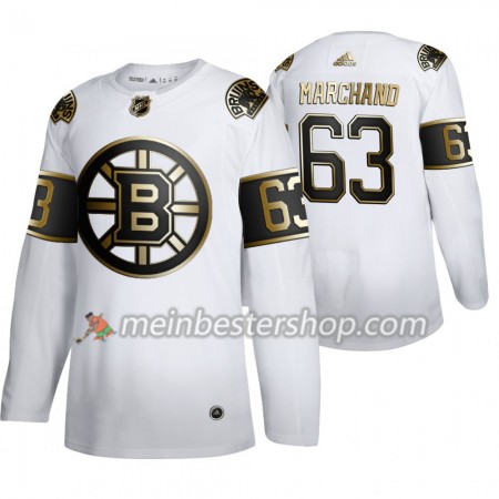 Boston Bruins Brad Marchand 63 Adidas 2019-2020 Golden Edition Weiß Trikot Authentic - Herren